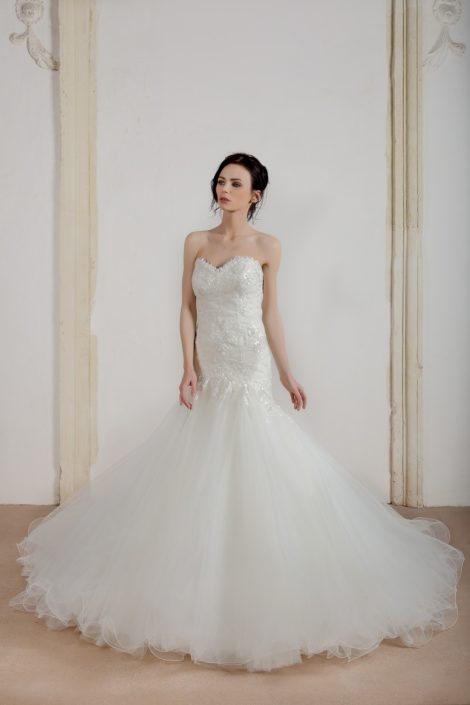 Vestito vita lunga da sposa