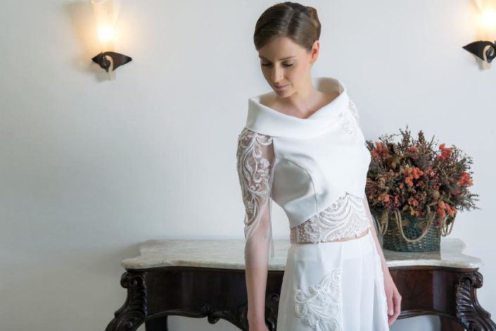 top e pantalone per sposa