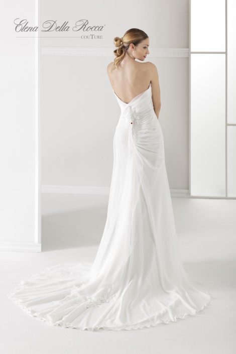 abito drappeggiato da sposa