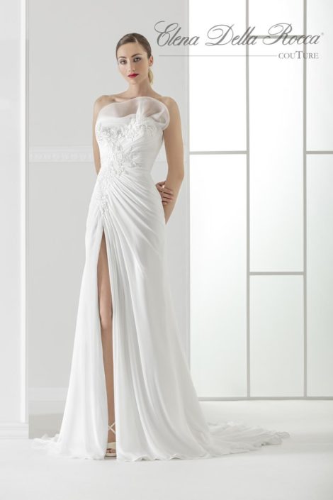 abito drappeggiato da sposa